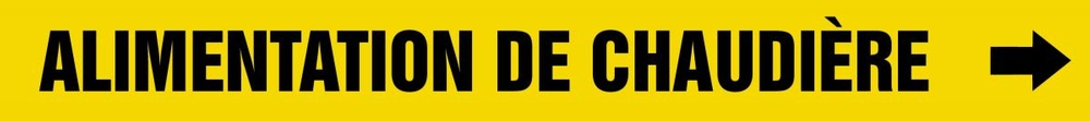 Pipe Marker, Legend: ALIMENTATION DE CHAUDIÈRE