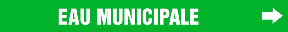 Pipe Marker, Legend: EAU MUNICIPALE