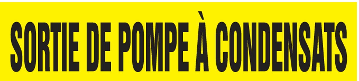 SORTIE DE POMPE À CONDENSATS