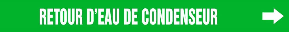 Pipe Marker, Legend: RETOUR D'EAU DE CONDENSEUR