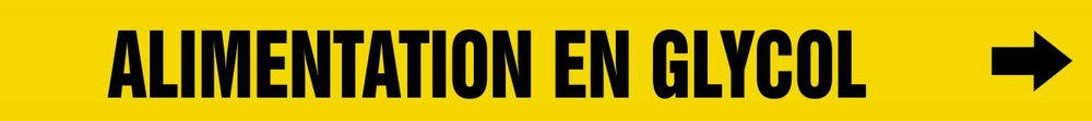 Pipe Marker, Legend: ALIMENTATION EN GLYCOL