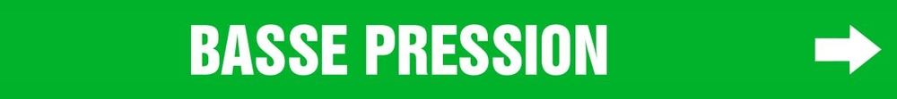 Pipe Marker, Legend: BASSE PRESSION