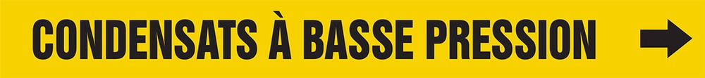 Pipe Marker, Legend: CONDENSATS À BASSE PRESSION