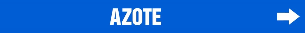Pipe Marker, Legend: AZOTE - BLUE BACKGROUND