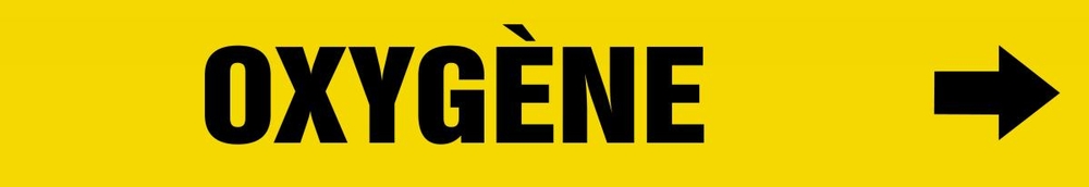 Pipe Marker, Legend: OXYGÈNE