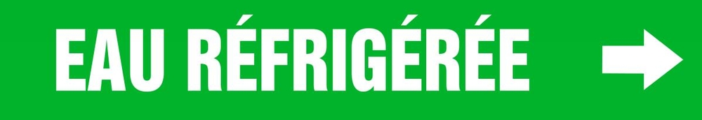 Pipe Marker, Legend: EAU RÉFRIGERÉ