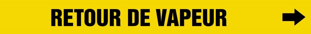 Pipe Marker, Legend: RETOUR DE VAPEUR