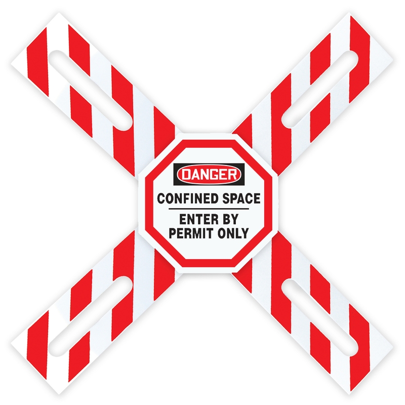 Confined Space, Legend: DANGER CONFINED SPACE ENTER BY PERMIT ONLY