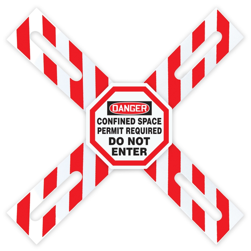 Confined Space, Legend: DANGER CONFINED SPACE PERMIT REQUIRED DO NOT ENTER