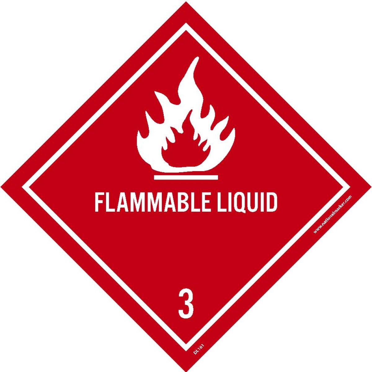 FLAMMABLE LIQUID 3 DOT LABEL