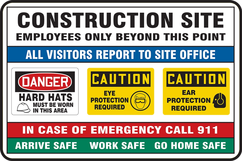 Site manager sign 5035WBK durable and weatherproof 
