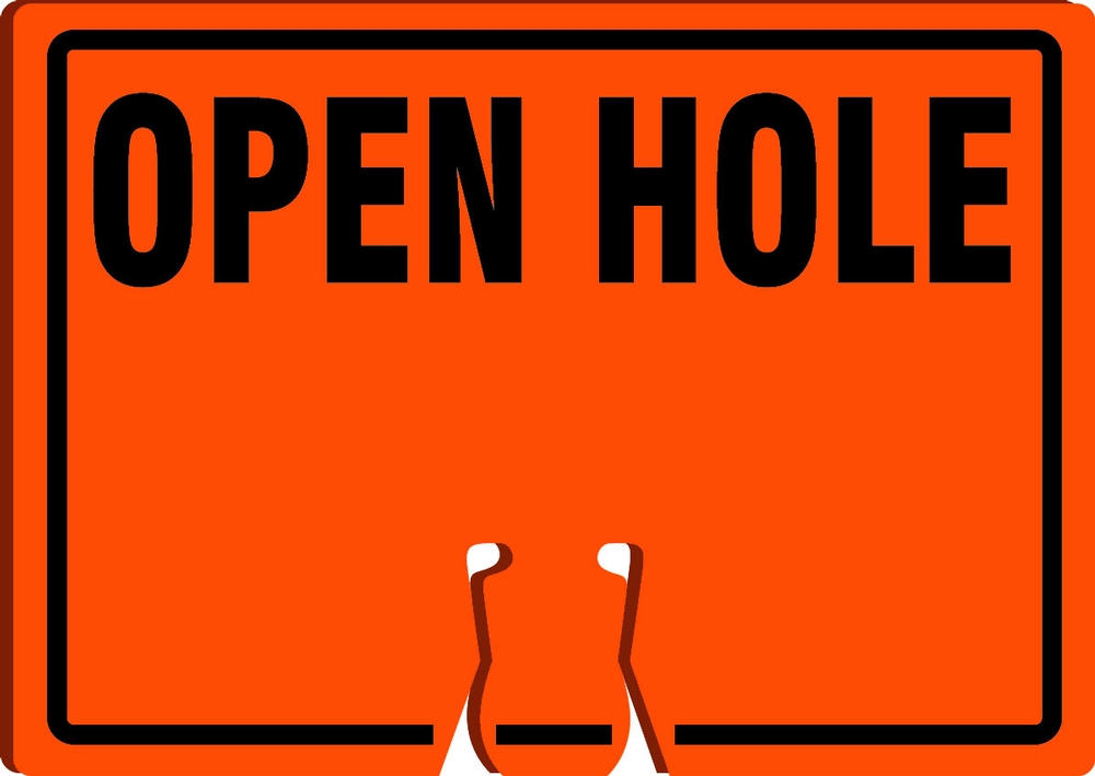 Traffic Sign, Legend: OPEN HOLE