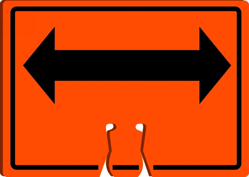 Traffic Sign, Legend: (DOUBLE ARROW)