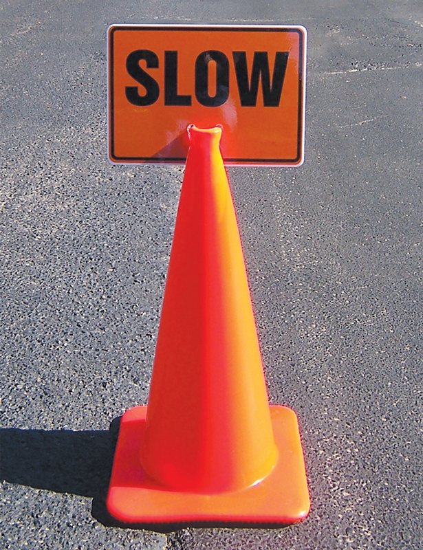 Cone Top Warning Sign: Lane Closed (FBC730)
