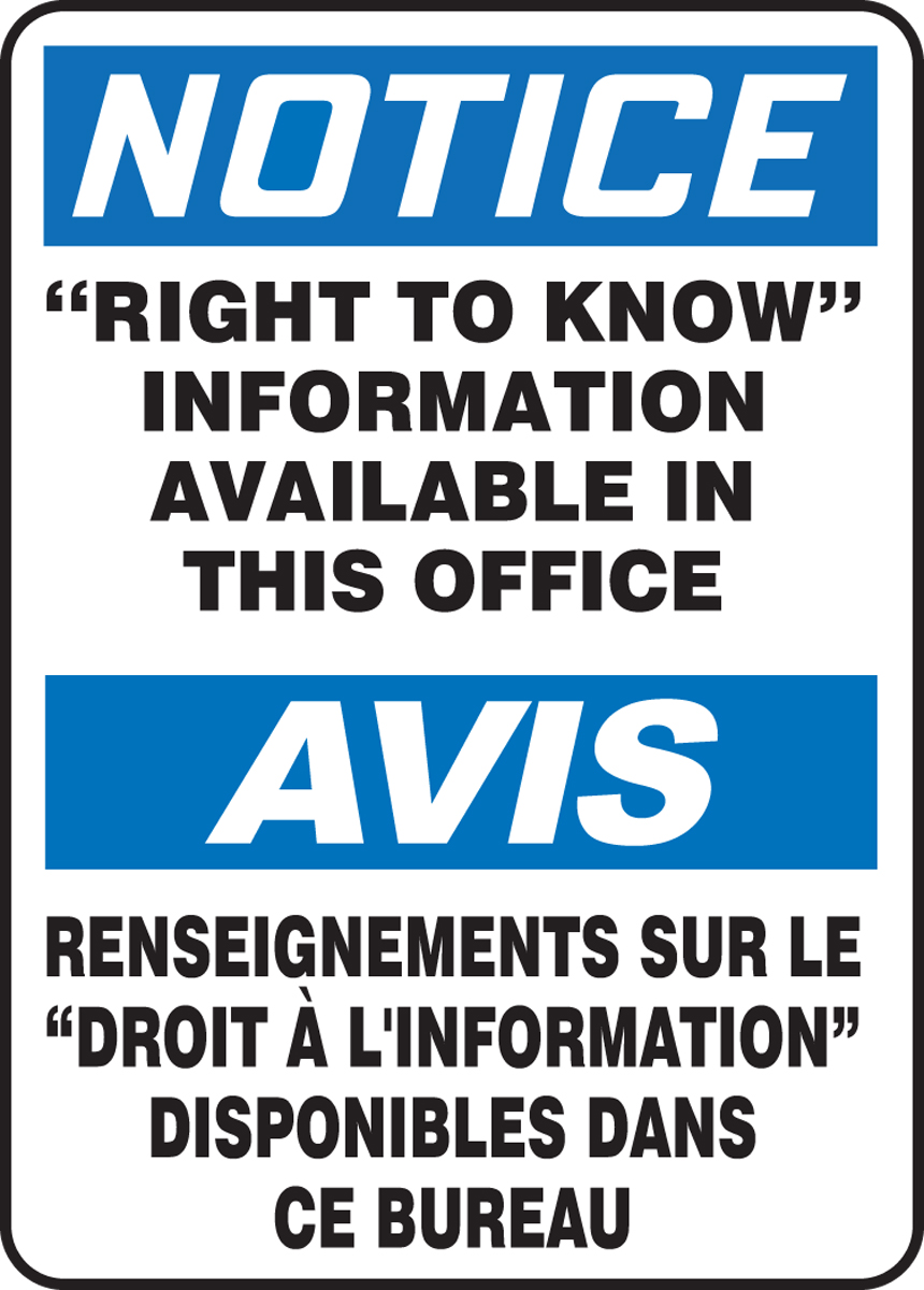 BILINGUAL FRENCH SIGN - RTK