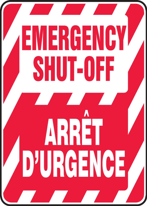 EMERGENCY SHUT-OFF (BILINGUAL)