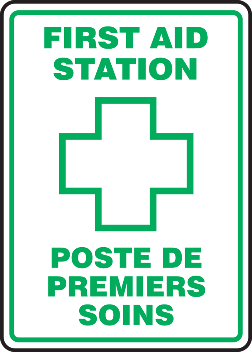 FIRST AID STATION (BILINGUAL FRENCH - POSTE DE PREMIERS SOINS)