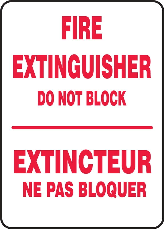Accuform FBMADM129XT Dura-Plastic French Bilingual Sign 20 Length x 14 Width x 0.060 Thickness Red/Black on White LegendDANGER DO NOT ENTER/DANGER NE PAS ENTRER 