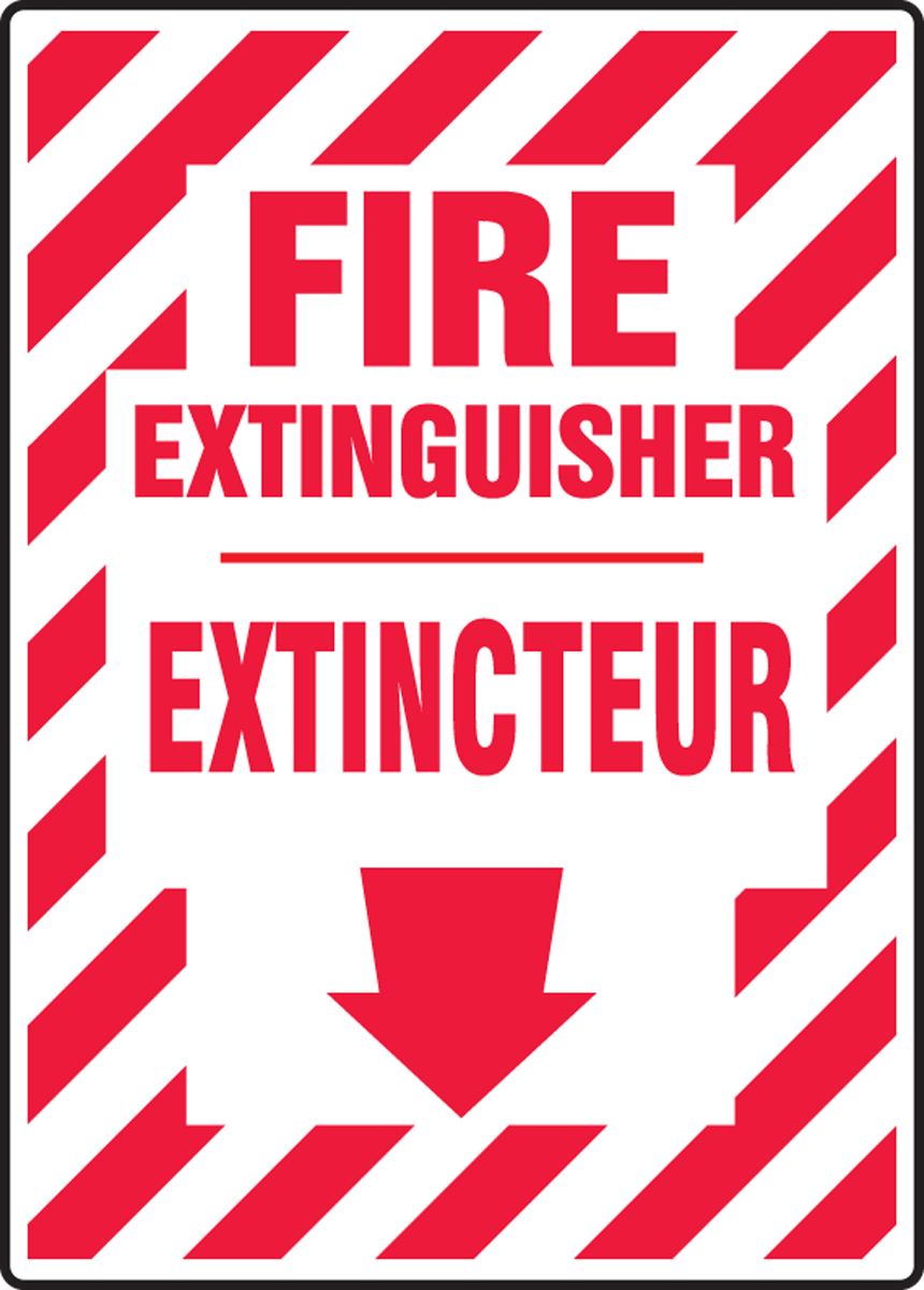 FIRE EXTINGUISHER (BILINGUAL FRENCH - EXTINCTEUR)