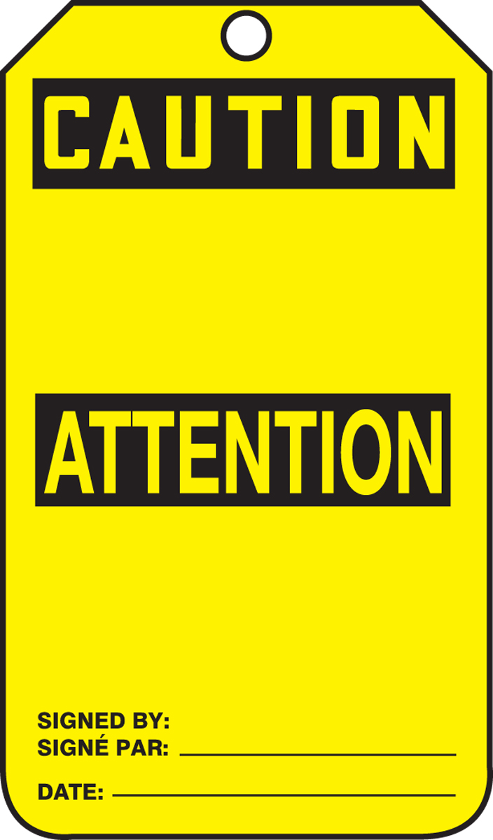 CAUTION BLANK HEADER (BILINGUAL FRENCH - ATTENTION)