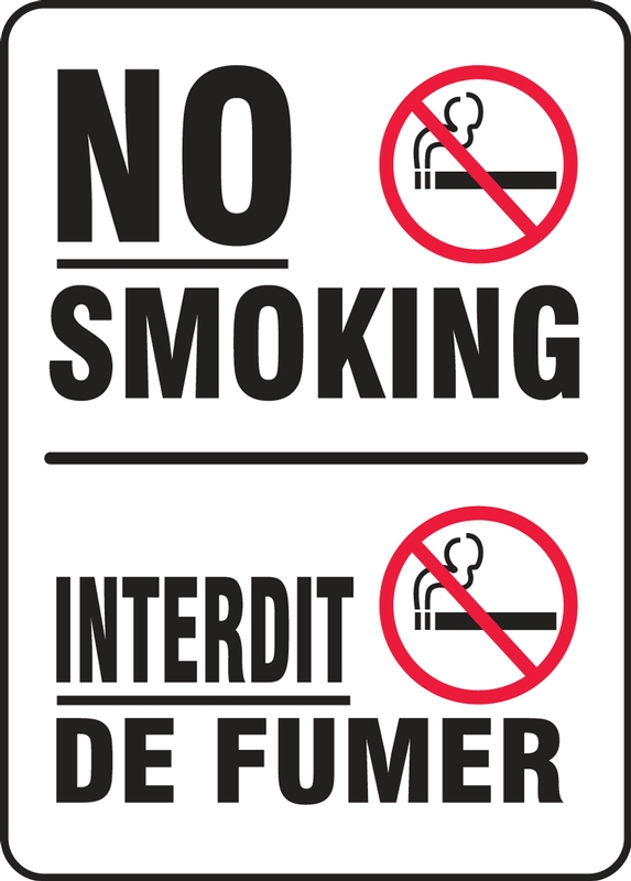NO SMOKING (BILINGUAL FRENCH)
