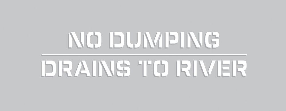 No dumping drains to river