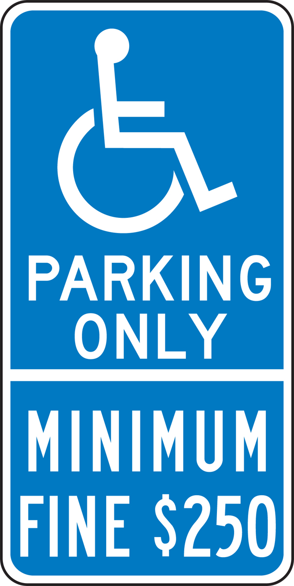 PARKING ONLY MINIMUM FINE $250 (w/graphic) (CALIFORNIA)