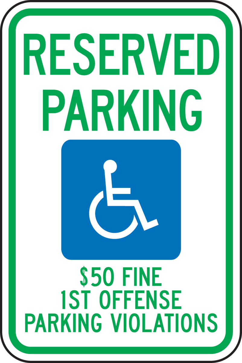 (ALABAMA) RESERVED PARKING $50 FINE 1ST OFFENSE PARKING VIOLATIONS (W/GRAPHIC)