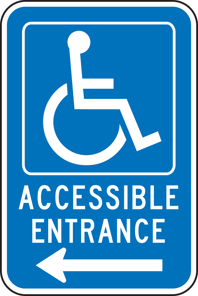 ACCESSIBLE ENTRANCE <---- (W/GRAPHIC)