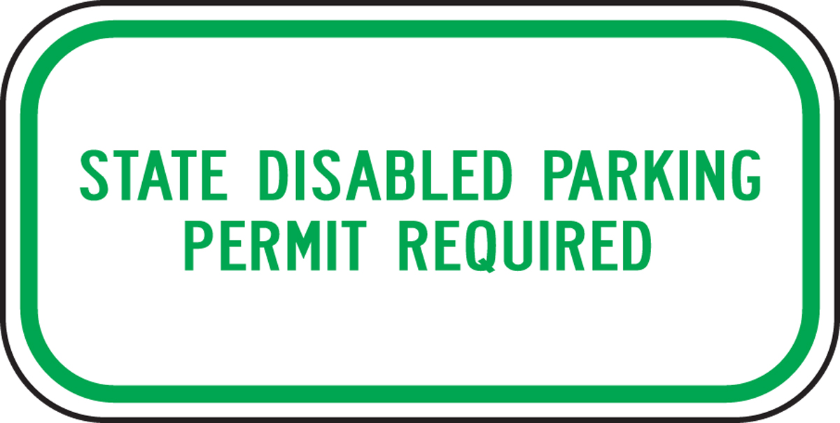 (WASHINGTON) STATE DISABLED PARKING PERMIT REQUIRED