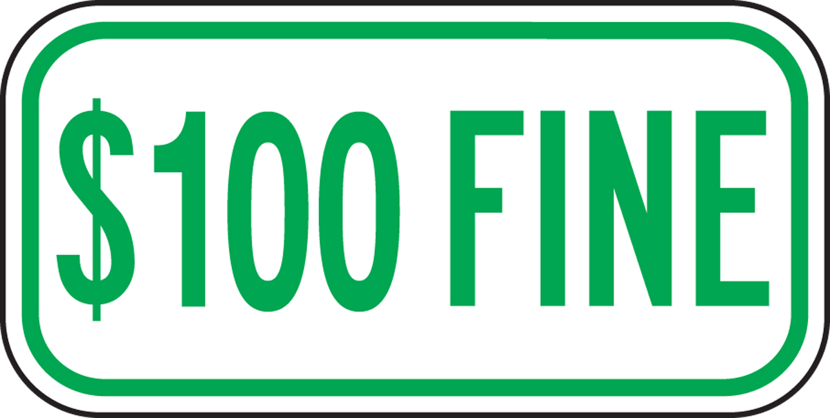 $100 FINE (GREEN)