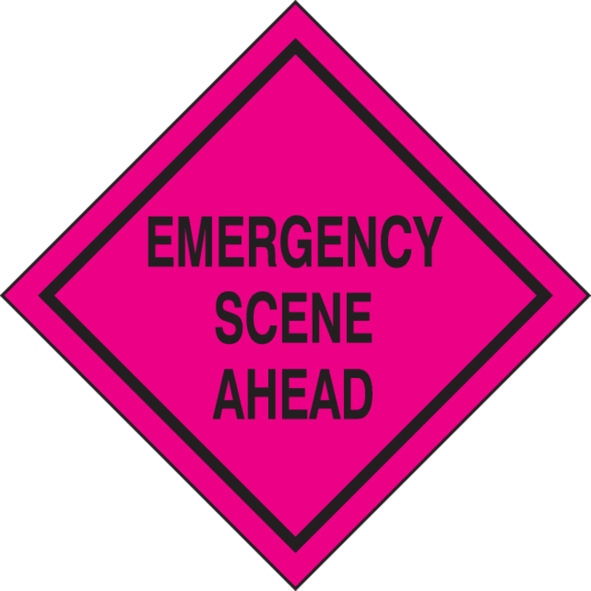 Emergency Scene Ahead Emergency Incident Management RollUp Sign