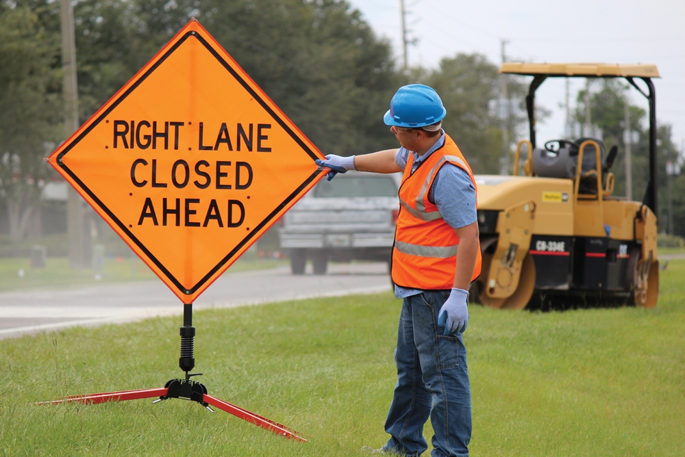 TILT-ADJUST™ SINGLE SPRING SIGN STAND