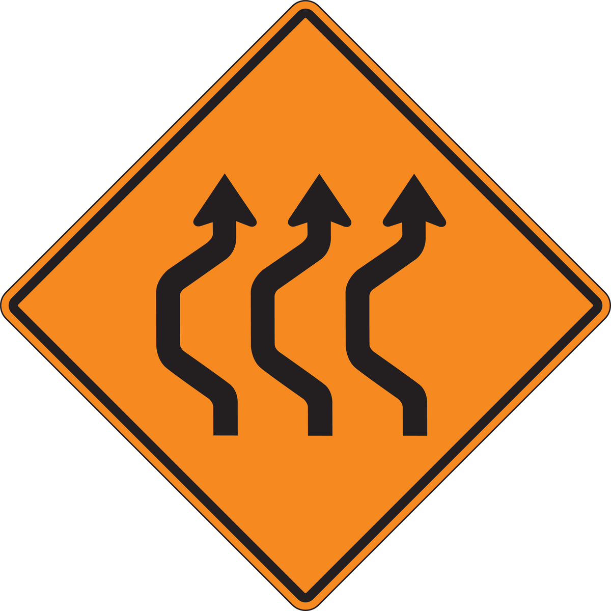 (THREE LANE DOUBLE REVERSE CURVE)