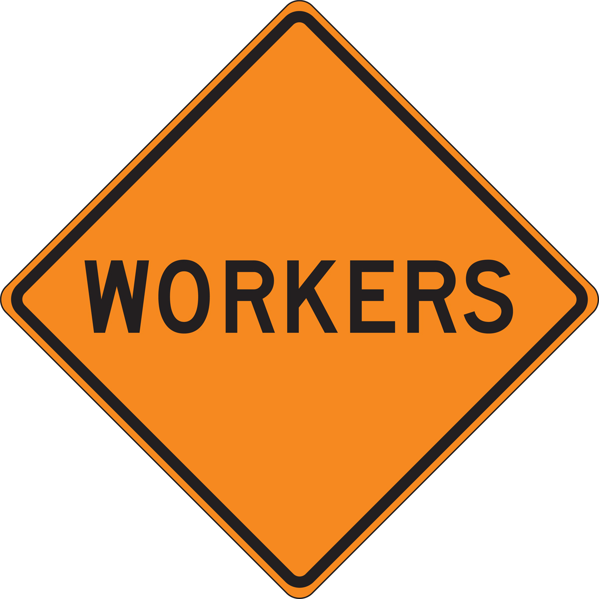 Traffic Sign, Legend: WORKERS