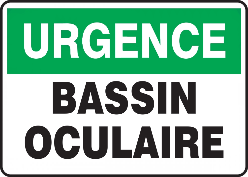 Safety Sign, Legend: EMERGENCY EYE WASH