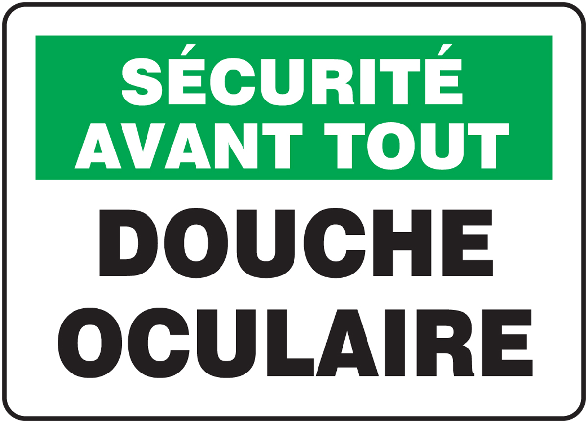 SÉCURITÉ AVANT TOUT DOUCHE OCULAIRE (FRENCH)