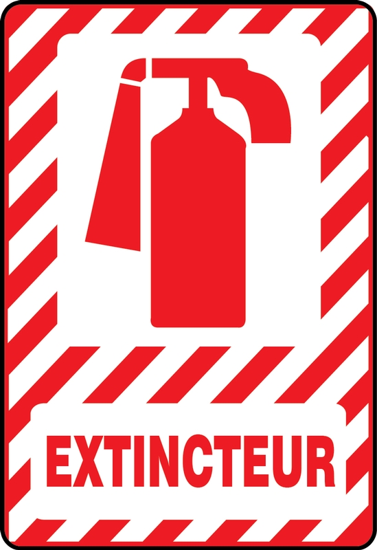 Safety Sign, Legend: FIRE EXTINGUISHER (W/GRAPHIC)
