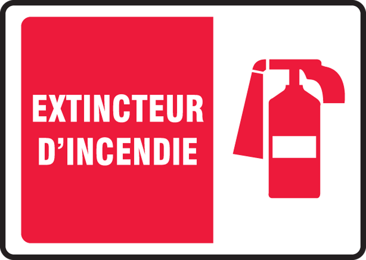 FIRE EXTINGUISHER (FRENCH) W/GRAPHIC