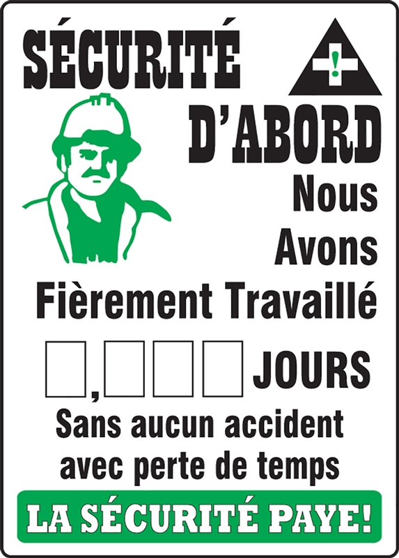 SAFETY FIRST WE HAVE PROUDLY WORKED #### DAYS WITH NO LOST-TIME ACCIDENT SAFETY PAYS!