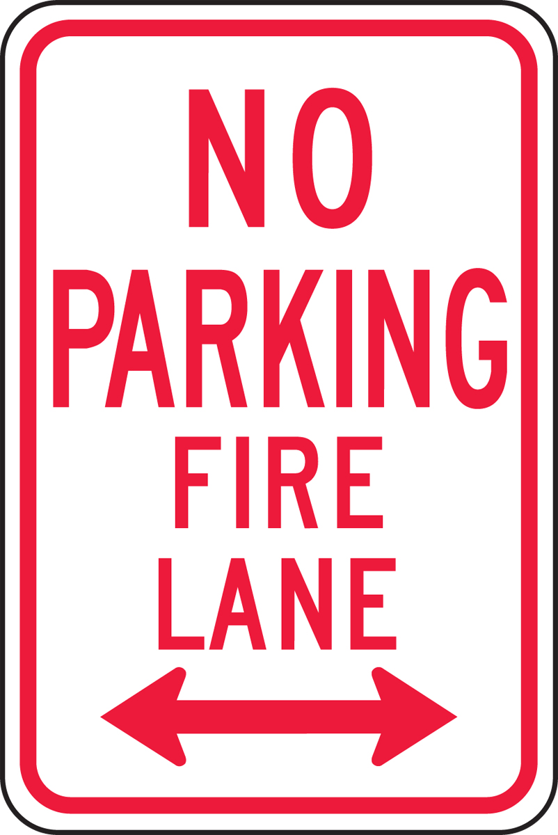 NO PARKING FIRE LANE <----->