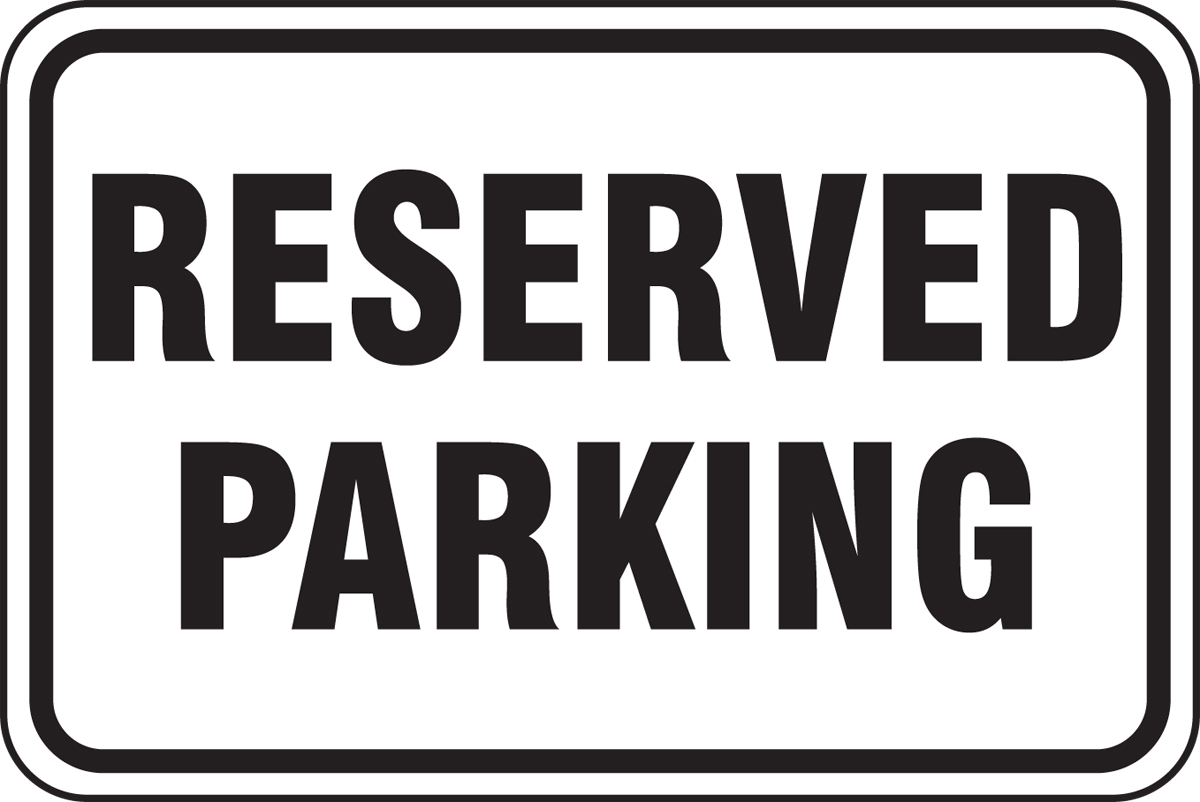RESERVED PARKING (BLACK/WHITE)