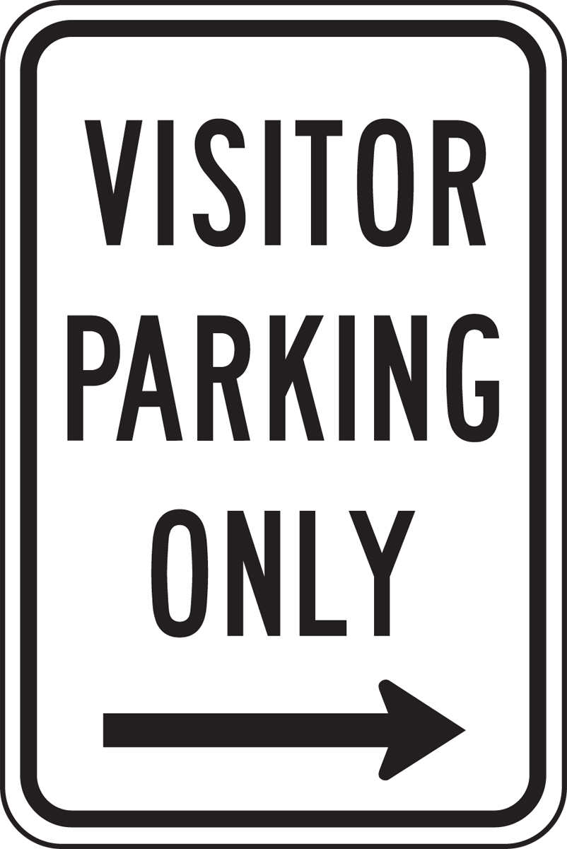 VISITOR PARKING ONLY ---->