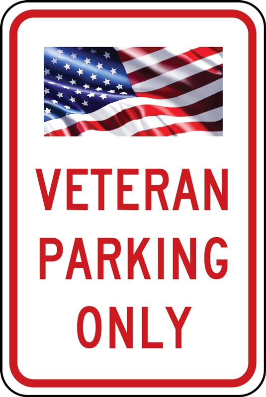 Customer Parking Only w/Double Arrow Red 8"x12" Alum Sign Made in USA by US Vets 
