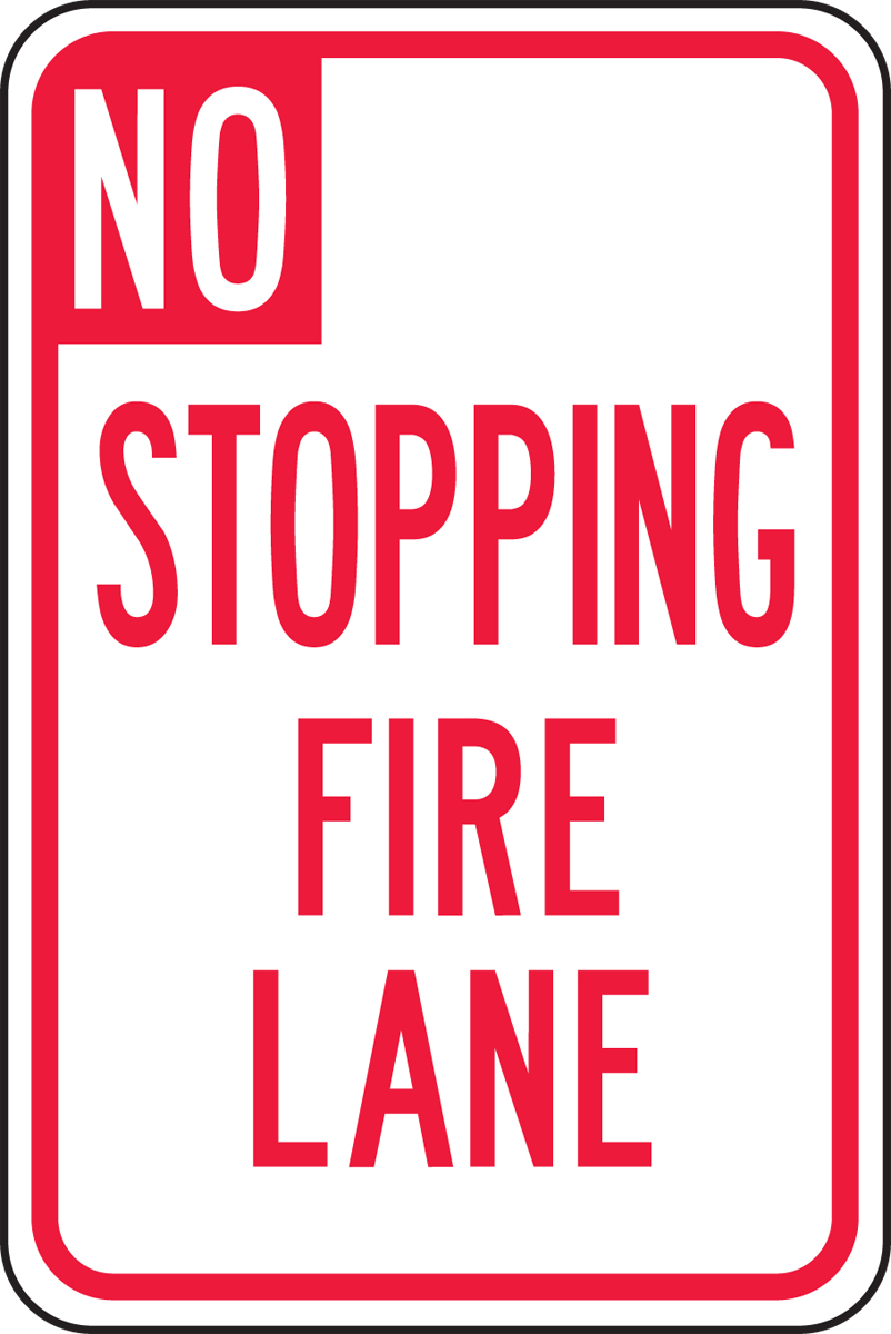 NO STOPPING FIRE LANE