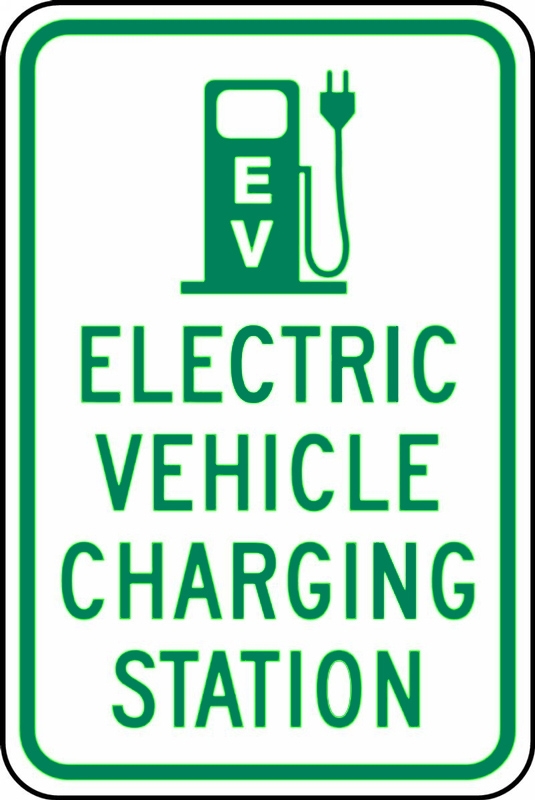 Electric Vehicle Charging Station Traffic Sign FRP390RA