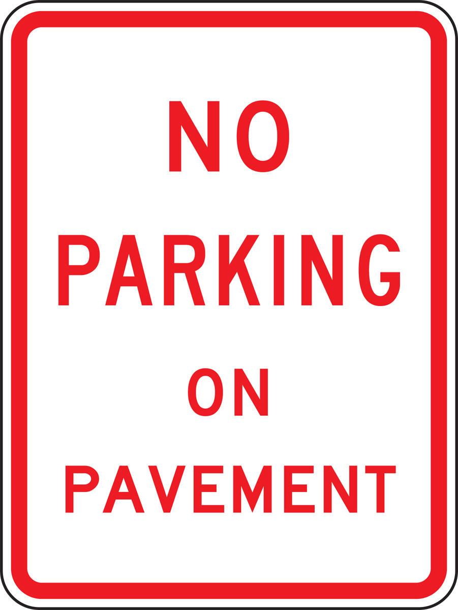 NO PARKING ON PAVEMENT