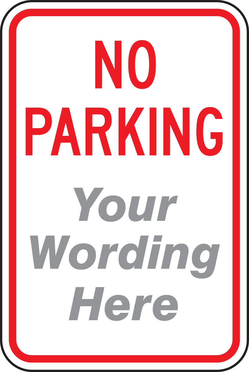 NO PARKING ___