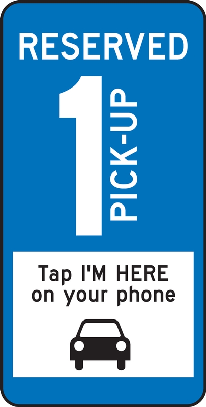 Reserved (1)(2)(3) Pick Up Call Us When You Arrive (blue background)