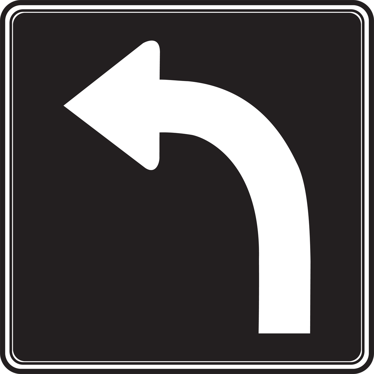 LANE TURNS LEFT
